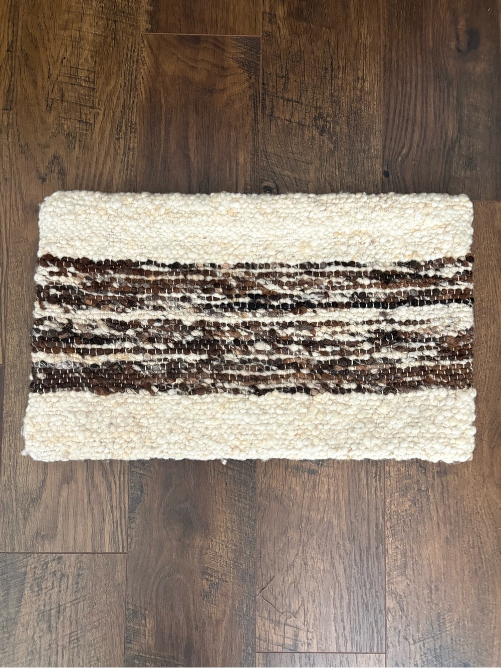 Joan Pillow Cover Ivory/Tobacco Wool Handwoven by Amber Lewis x Loloi 13 X 21”